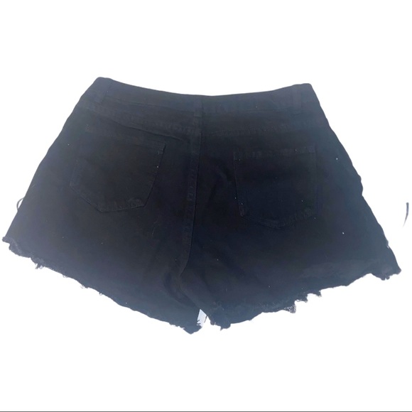 Denim shorts with lace up sides - Picture 2 of 2